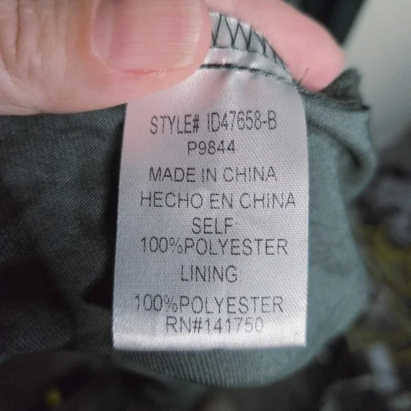 Böhme Green Prairie Maxi Dress Long Sleeve Tiered Ruffle Cottagecore Boho Size S - Picture 7 of 9